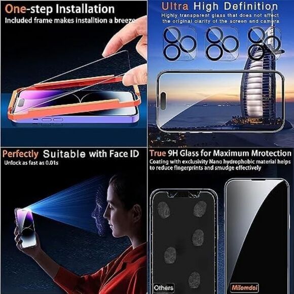 10 in 1 Installation Kit iPhone 14 Pro Max Case Clear Screen protector and more - Picture 4 of 8